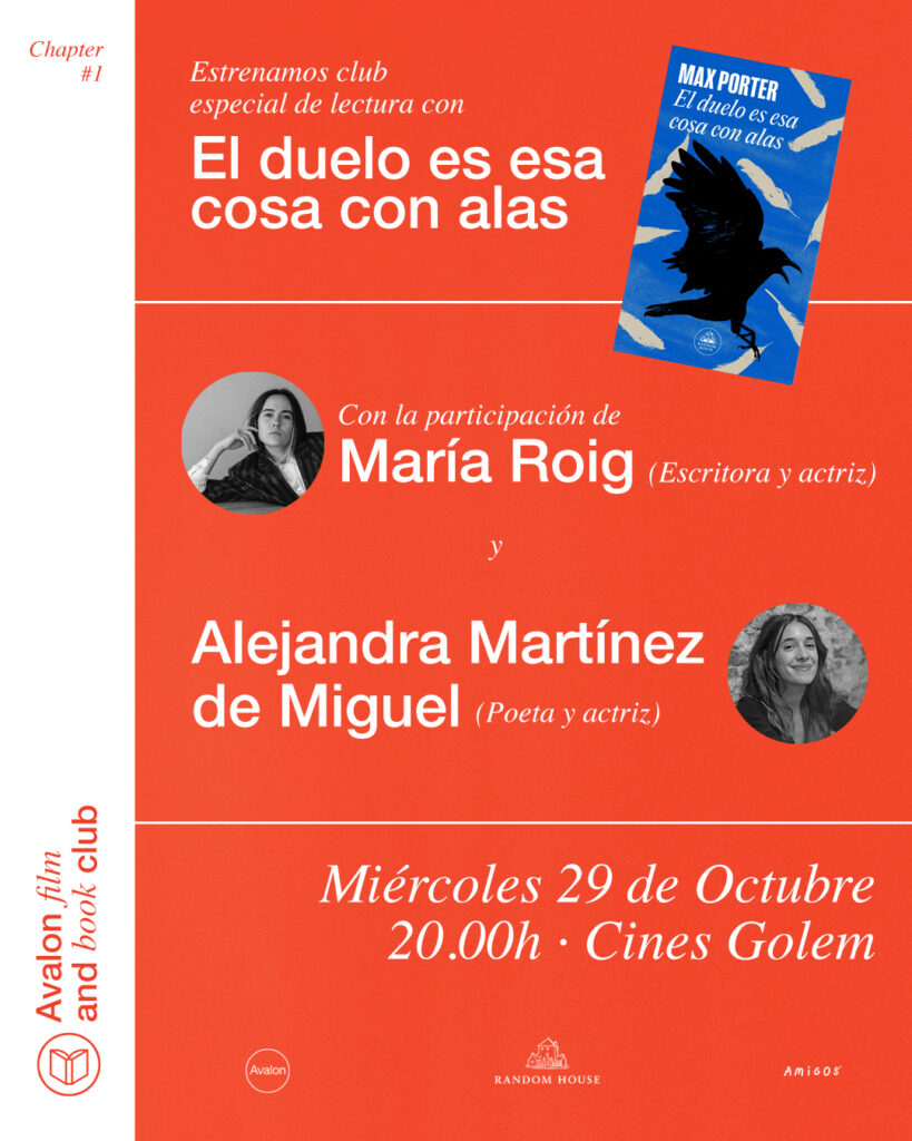 La primera edición del ‘Avalon film and book club’ se estrena con EL DUELO ES ESA COSA CON ALAS