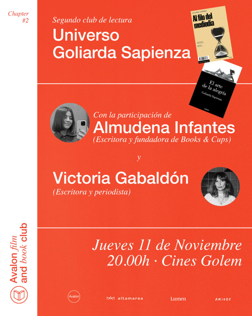 Goliarda Sapienza y su universo literario protagonizan el segundo ‘Avalon film and book club’